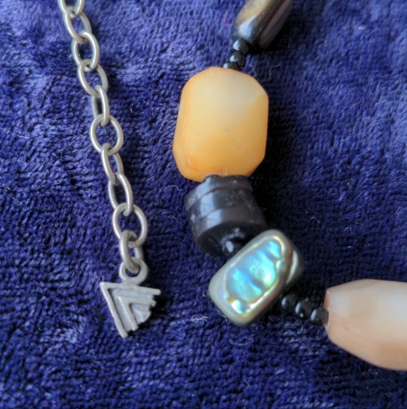 Silpada 925 sterling silver necklace w large natural pearls and other gemstones - Picture 5 of 12